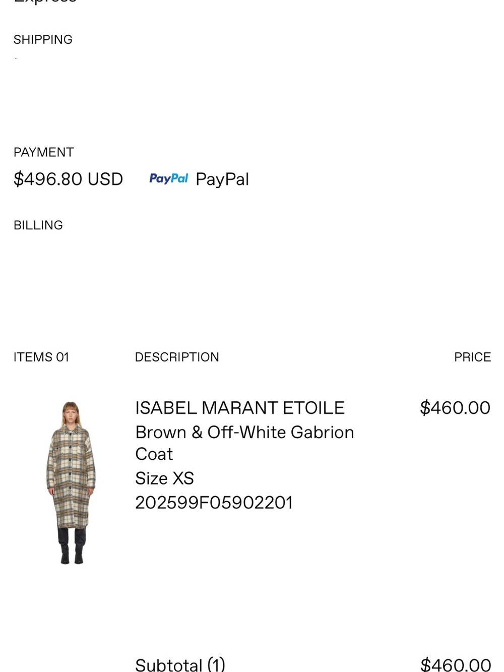 Isabel Marant Plaid Wool-Blend Overshirt Coat in Cream, Brown & Gray - Picture 9 of 10